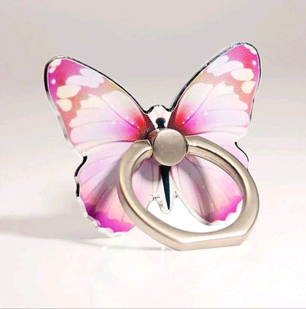 Cellphone Butterfly Ring Holder Rotates 360 Degrees,‎ Cellphone Stand Phone Grip